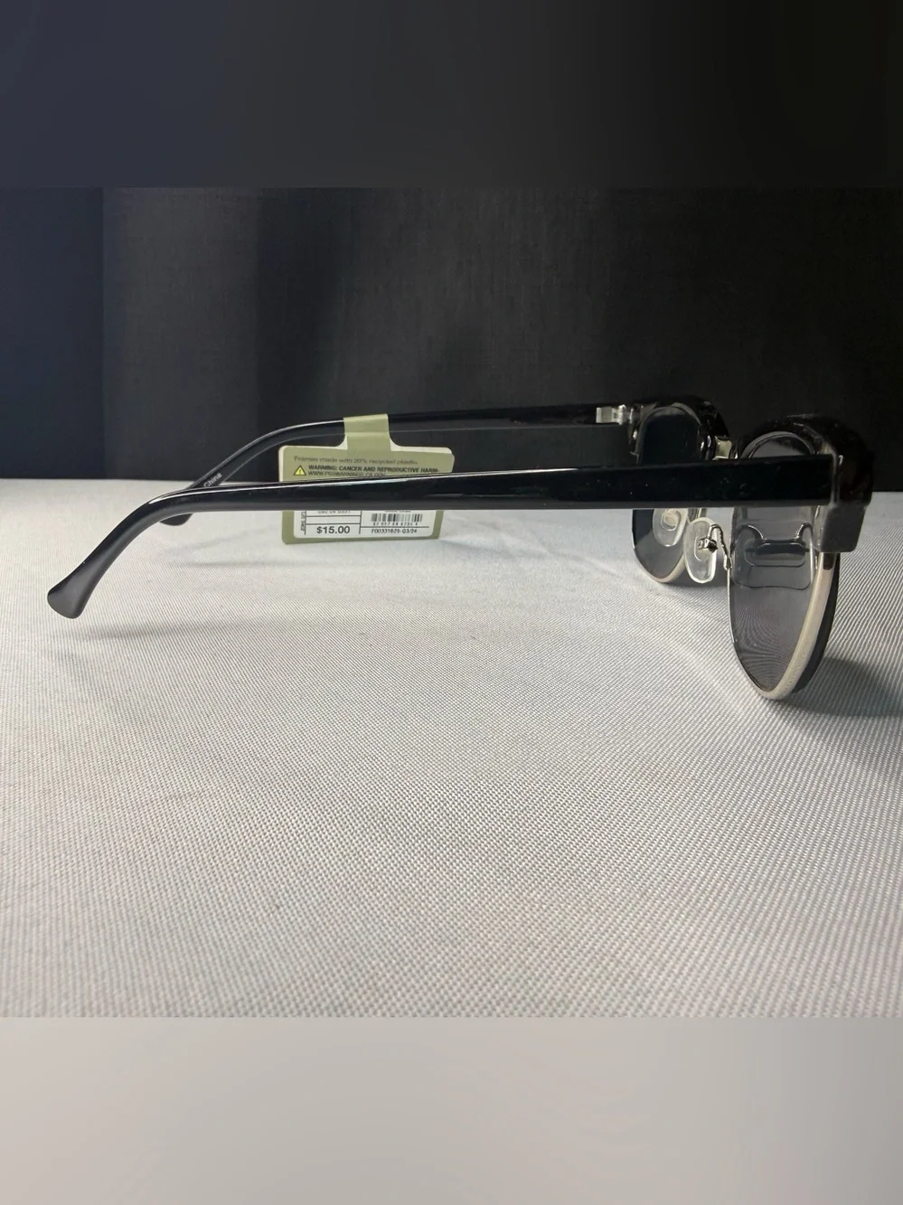 Goodfellow & Co Black and Silver Clubmaster Sunglasses NWT